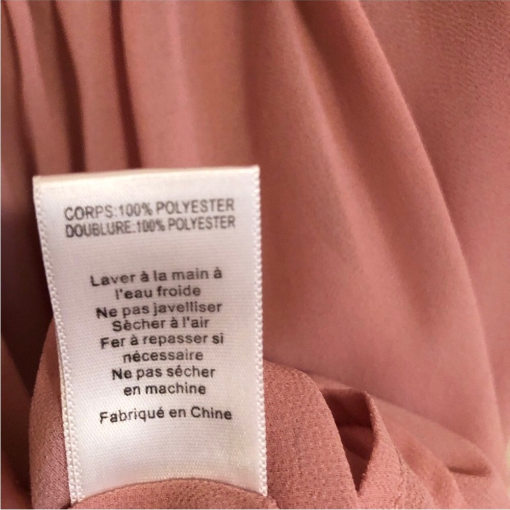 NWT Arula Long Sleeve Mauve Flowy Boho Dress 2X Dusty Rose Smocked Blush Pink - Picture 6 of 6